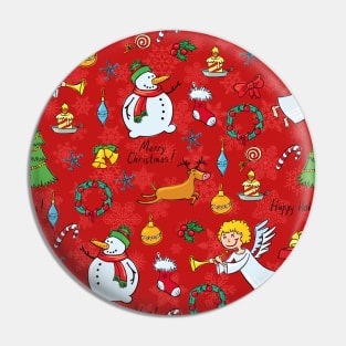 christmas pattern Pin