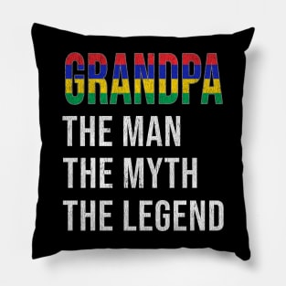 Grand Father Mauritian Grandpa The Man The Myth The Legend - Gift for Mauritian Dad With Roots From  Mauritius Pillow