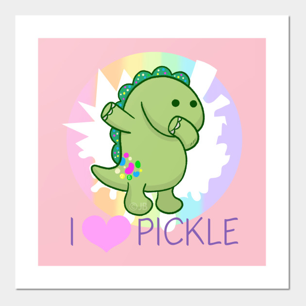 I Love Pickle Dabbing Dino Moriah Elizabeth Posters And Art Prints Teepublic Unique cousin derp stickers designed and sold by artists. usd