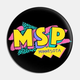 Retro 90s Minneapolis Saint Paul MSP / Rad Memphis Style / 90s Vibes Pin