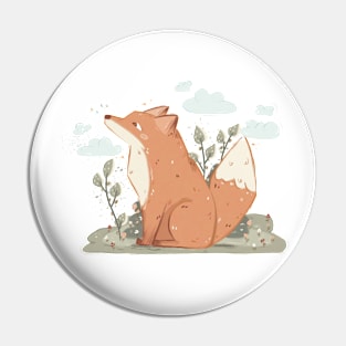 Fox in the wild Pin