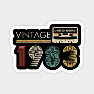 Vintage 1983 Limited Edition Cassette 40th Birthday Magnet