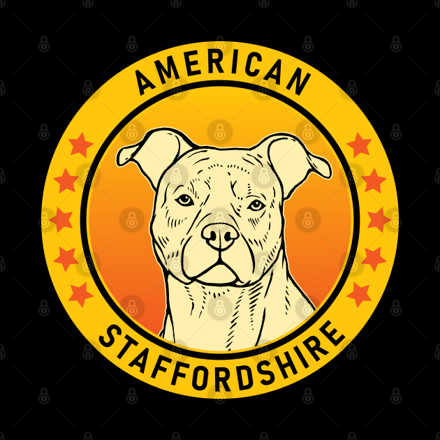 American Staffordshire Terrier Dog Portrait by millersye