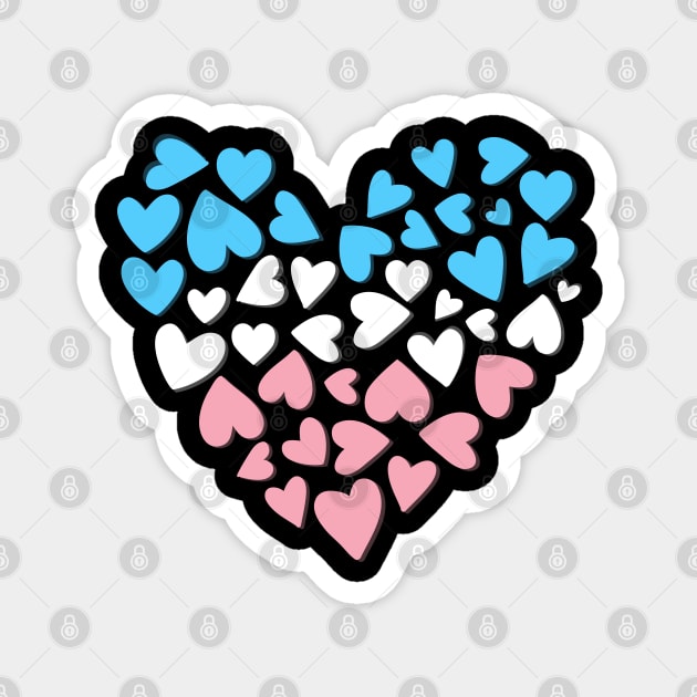 Trans Hearts Magnet by Pridish