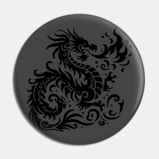 Mystical Dragon Tribal Art Inspired Design Pin