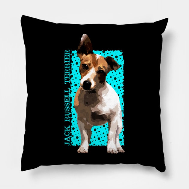 Jack Russell Terrier Pillow by Nartissima