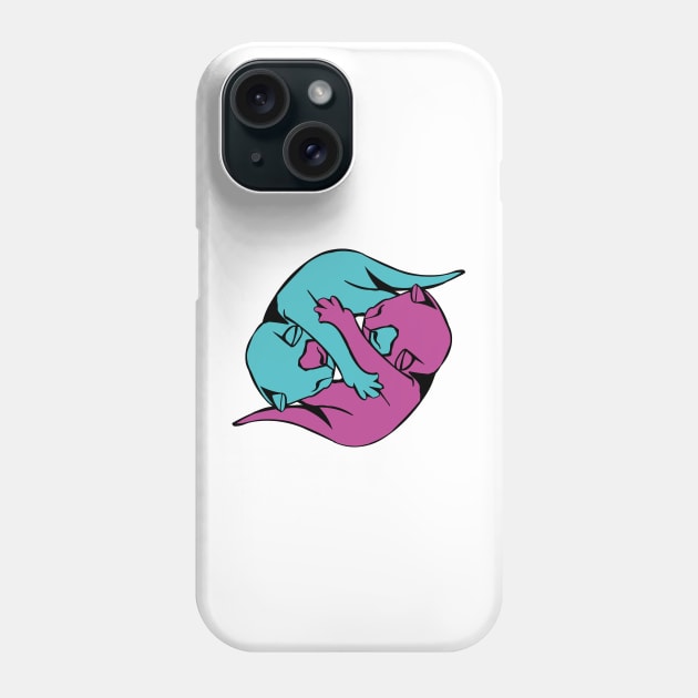 Yin and Yang Kitties Phone Case by Killer Rabbit Designs