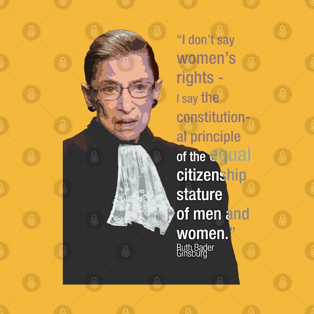 Women's Rights - Ruth Bader Ginsburg quote - Ruth Bader Ginsburg portrait - Feminist Art. by FanitsaArt