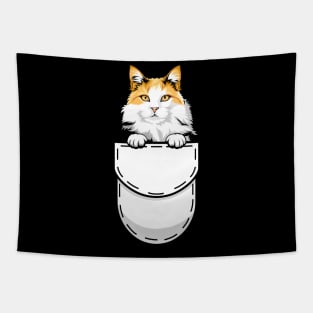 Funny Turkish Van Pocket Cat Tapestry