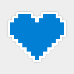 Blue Pixel Heart Magnet