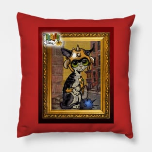 TechnoRetro Black Tiger Keane Cat Pillow