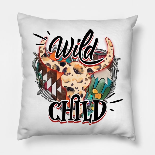 Wild Child Pillow by Mad Panda