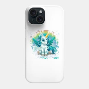 unicorn under the rainbow Phone Case