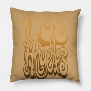 Los Angeles lettering art - warm sands Pillow