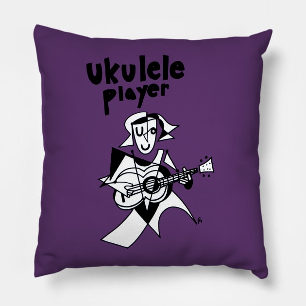 Ukulele Player (Female) by Pollux Pillow by WorldofPollux