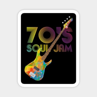 70's soul jam  bass front and back Magnet