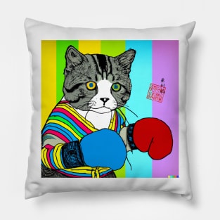 Muay Thai Kitty Pillow