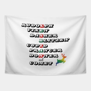 Lesbian Reindeer T Shirt Design T-Shirt Tapestry