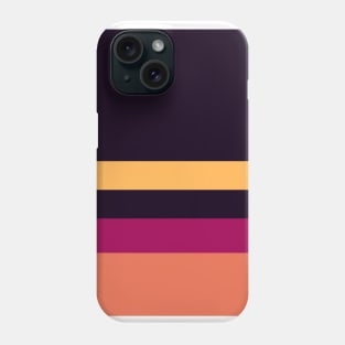 A gentle alliance of Almost Black, Dark Fuchsia, Faded Red, Light Red Ochre and Butterscotch stripes. Phone Case