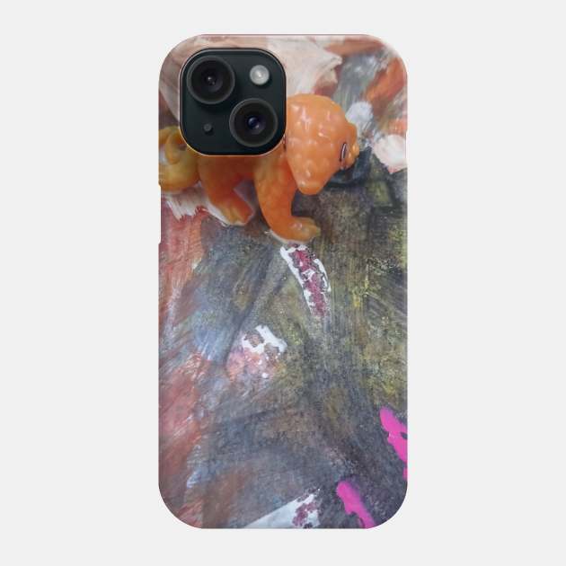 There is a chameleon among my art Phone Case by walter festuccia