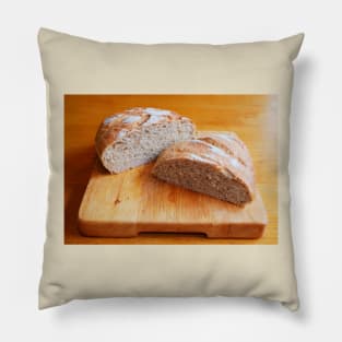 Sourdough on Wooden Chopping Board Pillow