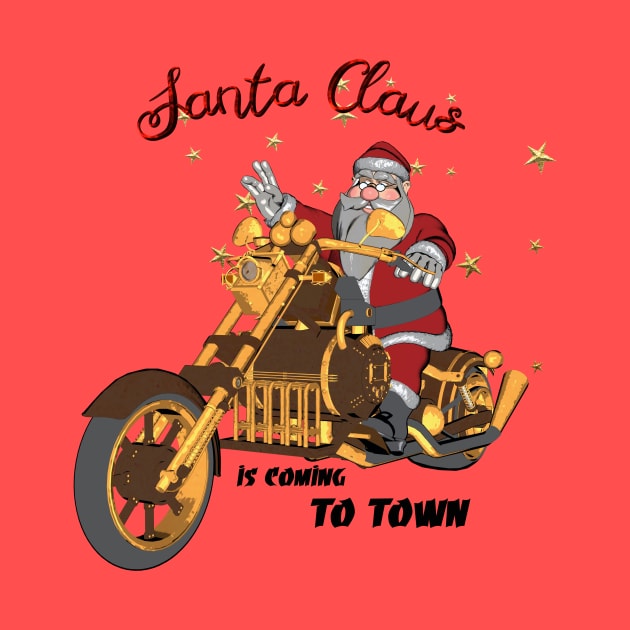 Santa Claus is coming on a motorcycle by Nicky2342