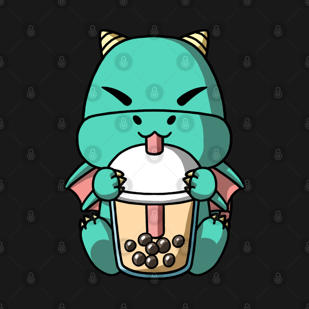 Kawaii Dragon Boba Milk Tea Bubble Tea Anime Dragon Boba Tea Onesie