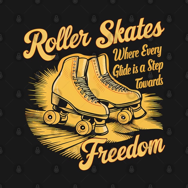 Orange and Black Roller Skates: A Symbol of Freedom and Joy by PopArtyParty