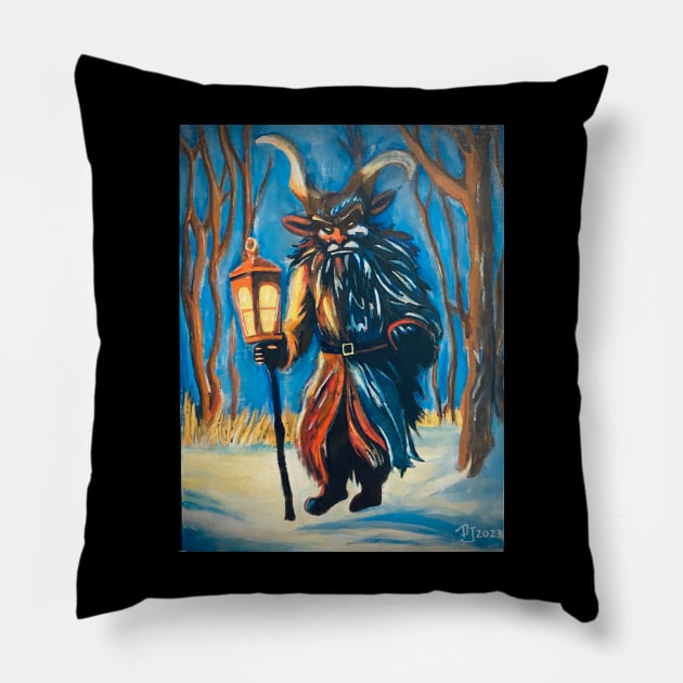 Krampus! Pillow by Lord Paddy