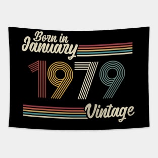 Vintage Born in January 1979 Tapestry