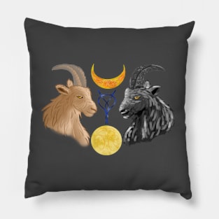 Goats of the Sun and Moon Pillow