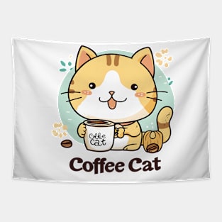 Coffee Cat Tapestry