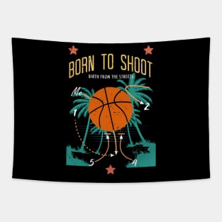 Basketball Born to shoot playbook 03 Tapestry