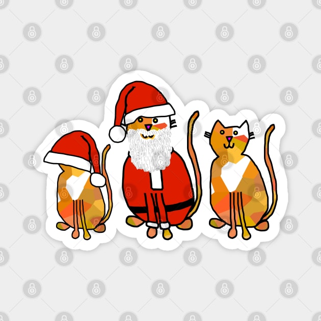 Cute Christmas Cats Magnet by ellenhenryart