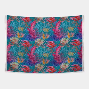 Seaweeds pattern color Tapestry