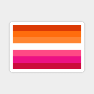 Lesbian Pride Flag (Orange-Pink 7-Stripe Variant) Magnet