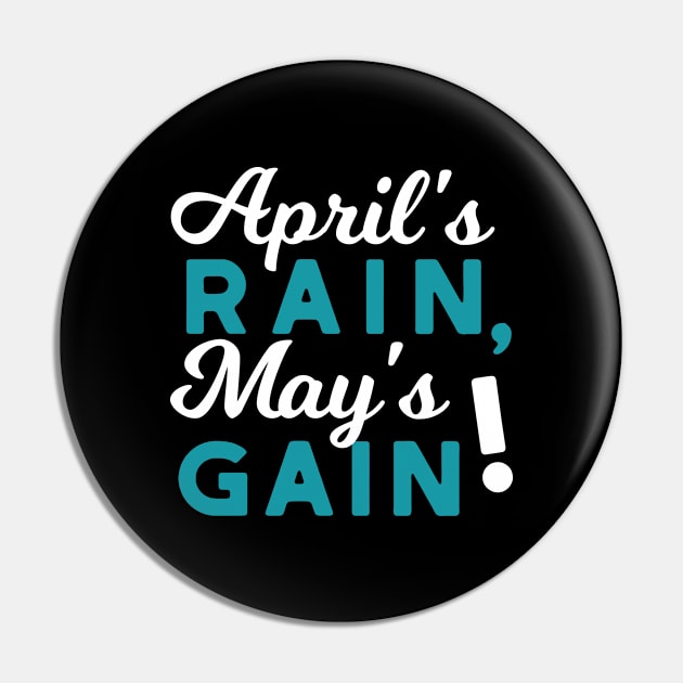 April Showers May Flowers Inspirational Quote Spring Season Pin by FlinArt