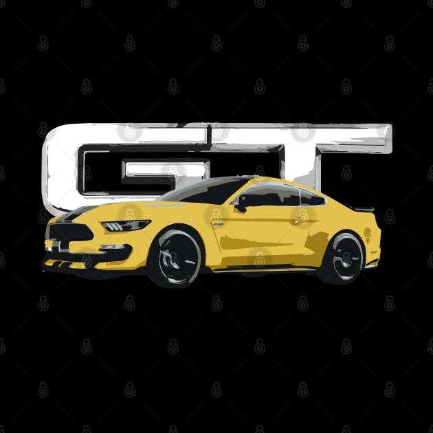 GT Mustang lightning yellow Ford by cowtown_cowboy