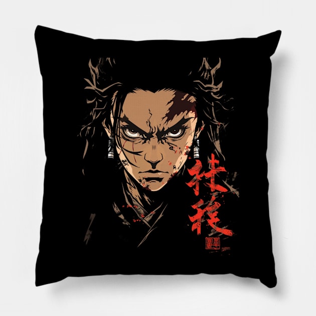 Demon Slayer Costumes Pillow by Merle Huisman