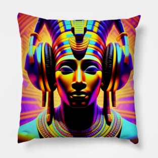 Ancient Egyptian Psychedelic Afrofuturism Music Pillow