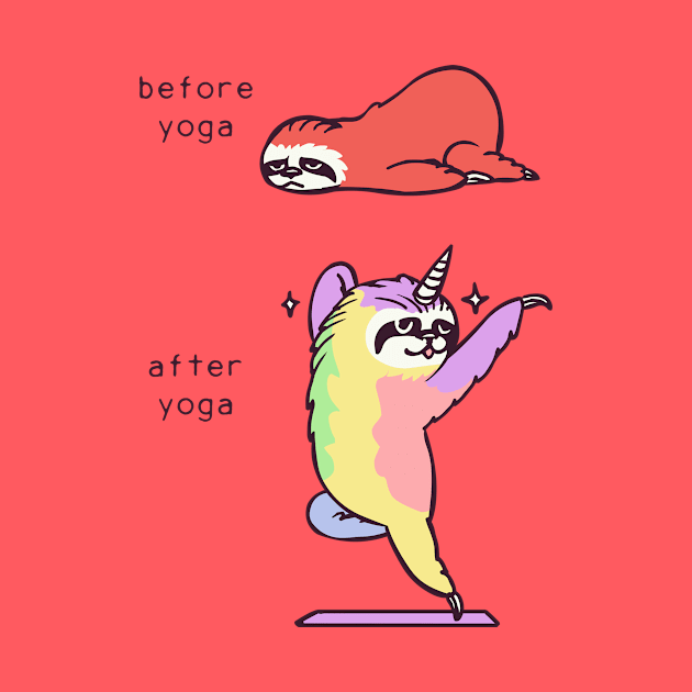 Sloth After Yoga by huebucket