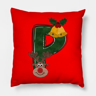 Letter P - Christmas Letter Pillow