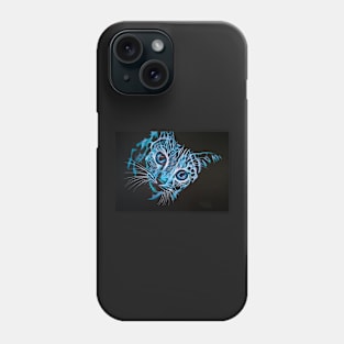 Blue Cat Acrylic Painting Phone Case