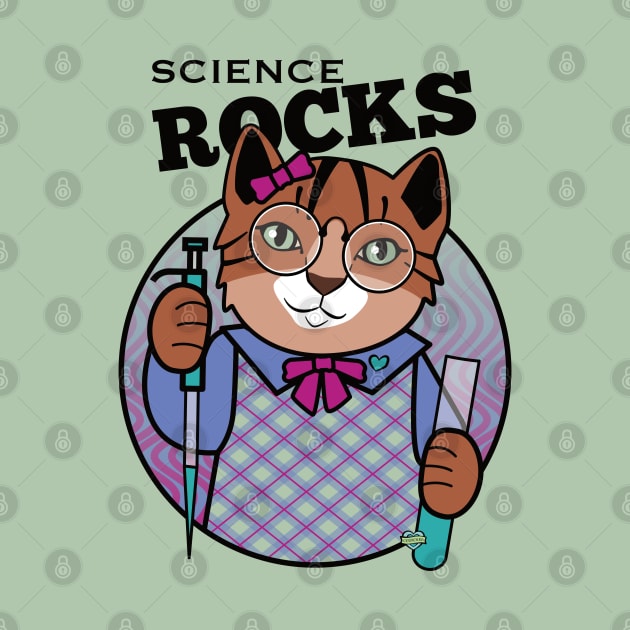 Science Rocks Tiger Cat Girl by Sue Cervenka