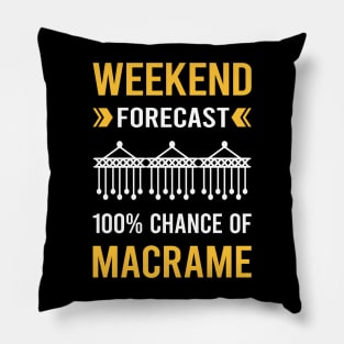 Weekend Forecast Macrame Pillow