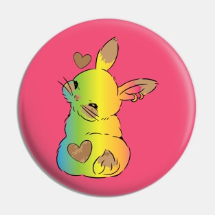 colorful bunny butt Pin