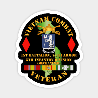 Vietnam Combat Vet - 1st Bn 77th Armor - 5th Inf Div SSI Magnet