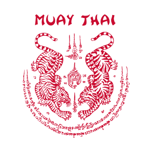 Muay Thai Tiger Sak Yant Tattoo Kickboxing Thailand T-Shirt