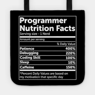 Programmer Nutrition Facts Tote