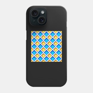 Colorful Yellow and Blue 3d Geometric Pattern Phone Case